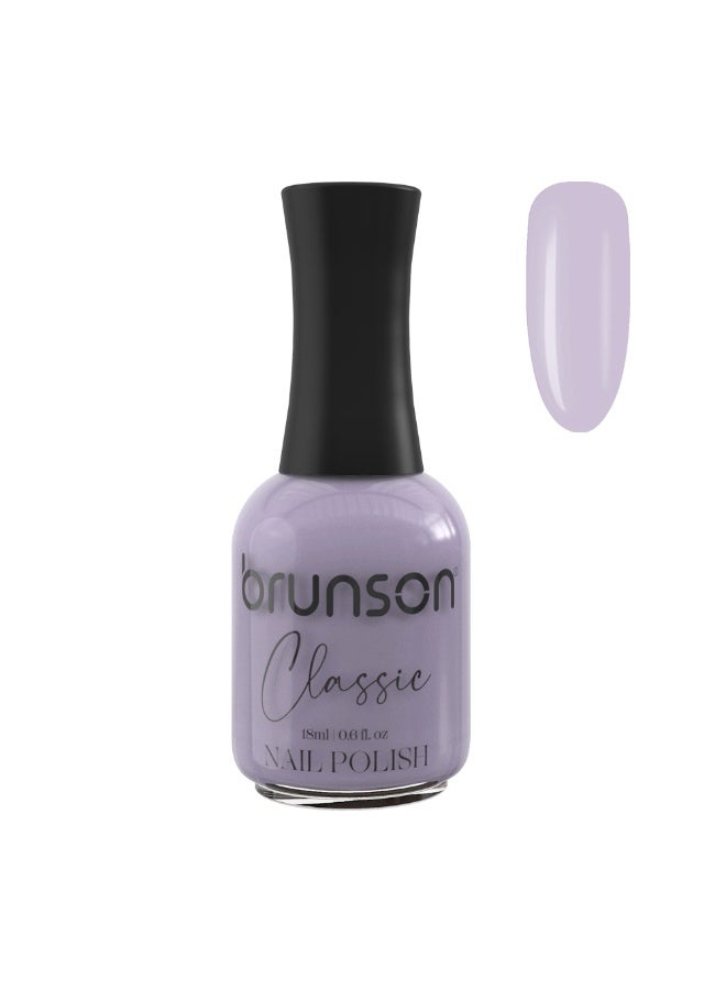Brunson Classic Nail Polish 18ml Fast Dry Nail Lacquer Nail Harderner Normal Polish Glossy Gel Effect Quick Air Dry Long-Lasting Natural Nail Enamel Salon Quality Manicure Pedicure Regular Polish - Image 1